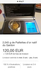 Paillettes d'or - Qu'a-t-on le droit d'en faire ? 3 la vente de paillettes issu de l'orpaillage de loisir est interdit een france sans autorisation administrative