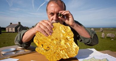 Pépite d'or scintillante : l'objet qui a déclenché la nouvelle fièvre de l'or en Bretagne et l'ambition d'un géologue.