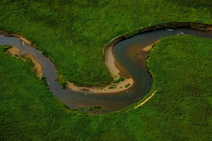 méandre où on trouve beaucoup de magnétite