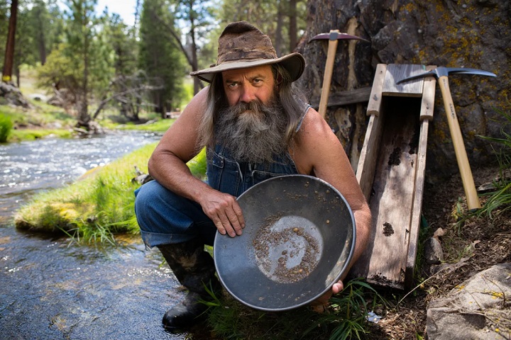reconstitution d'un ancien chercheur d'or Nevada dans une mine abandonnée