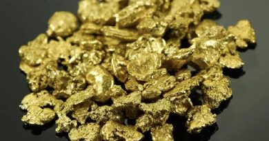 ensemble de pépites et de paillettes d'or posé sur une table noire